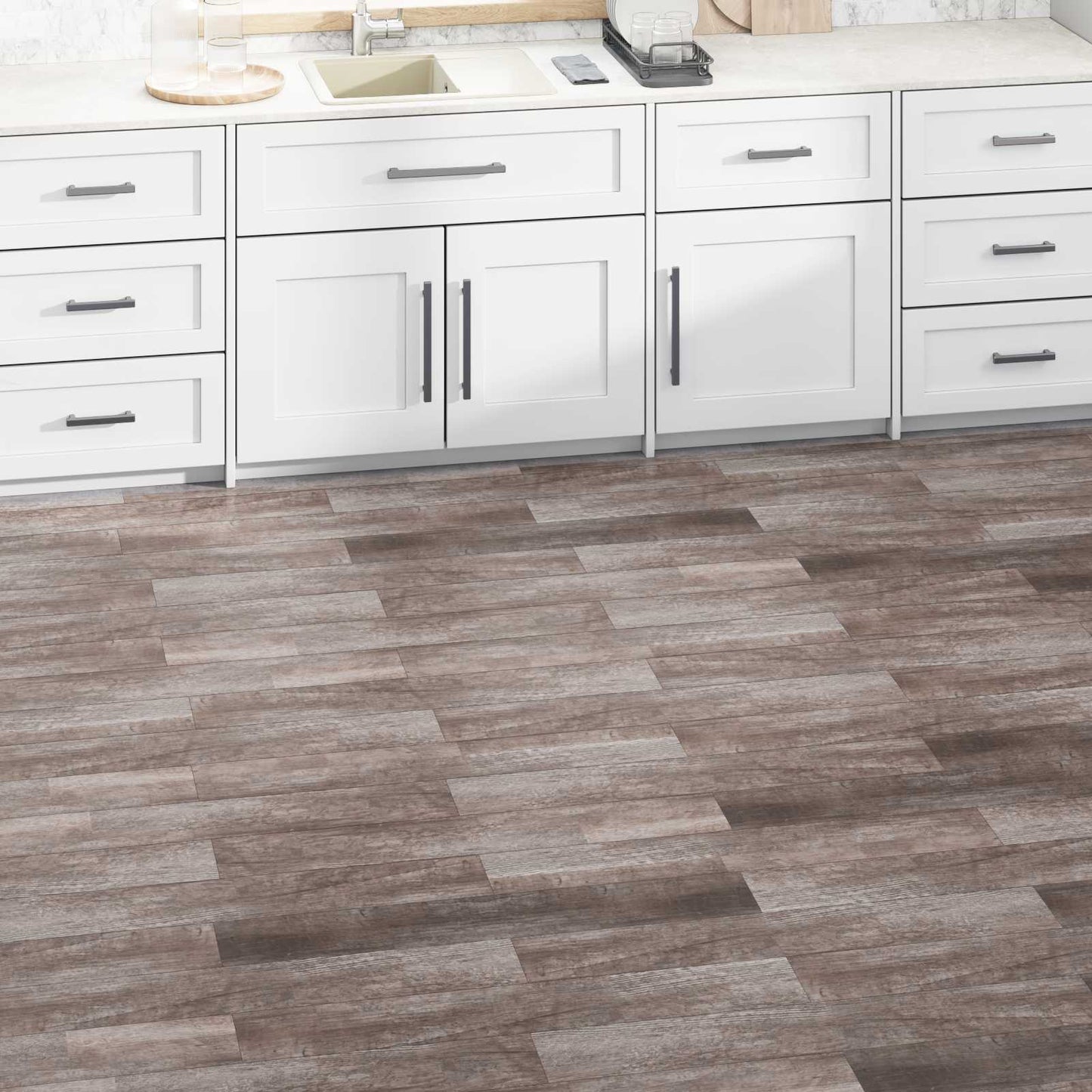 Gulvplanker Mat træ brun 5,02 m² 36 stk. PVC
