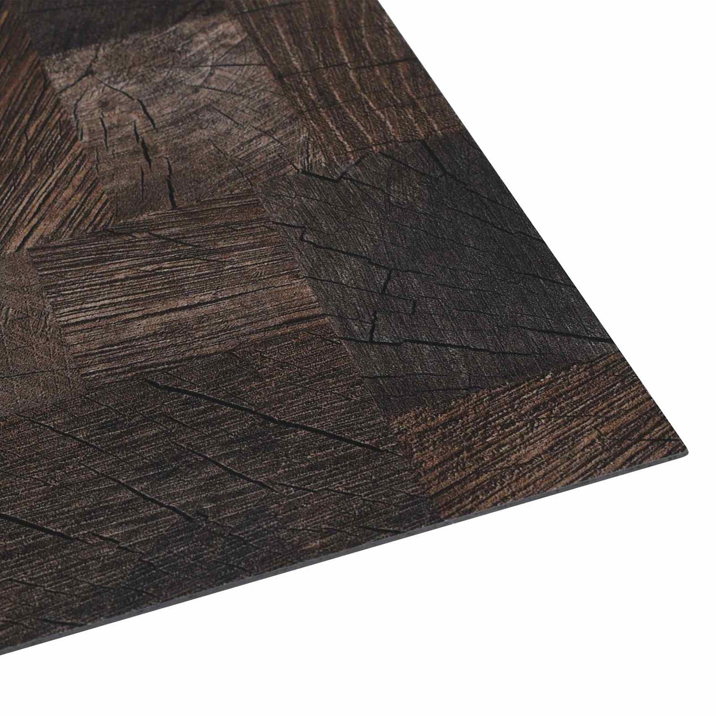 Gulvplanker Træstruktur brun 5,11 m² 55 stk. PVC