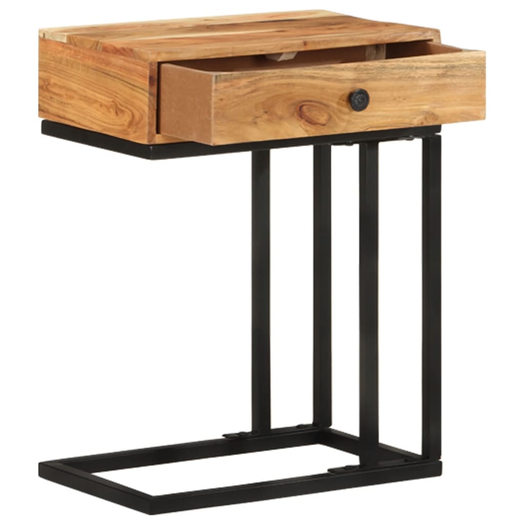 U-formet sidebord 45x30x61 cm massivt akacietræ