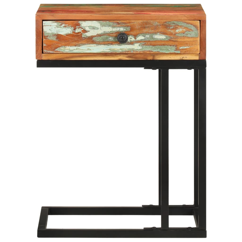 U-formet sidebord 45x30x61 cm massivt genbrugstræ