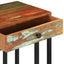 U-formet sidebord 45x30x61 cm massivt genbrugstræ
