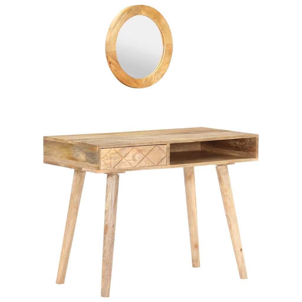 kosmetikbord 100x50x76 cm massivt mangotræ