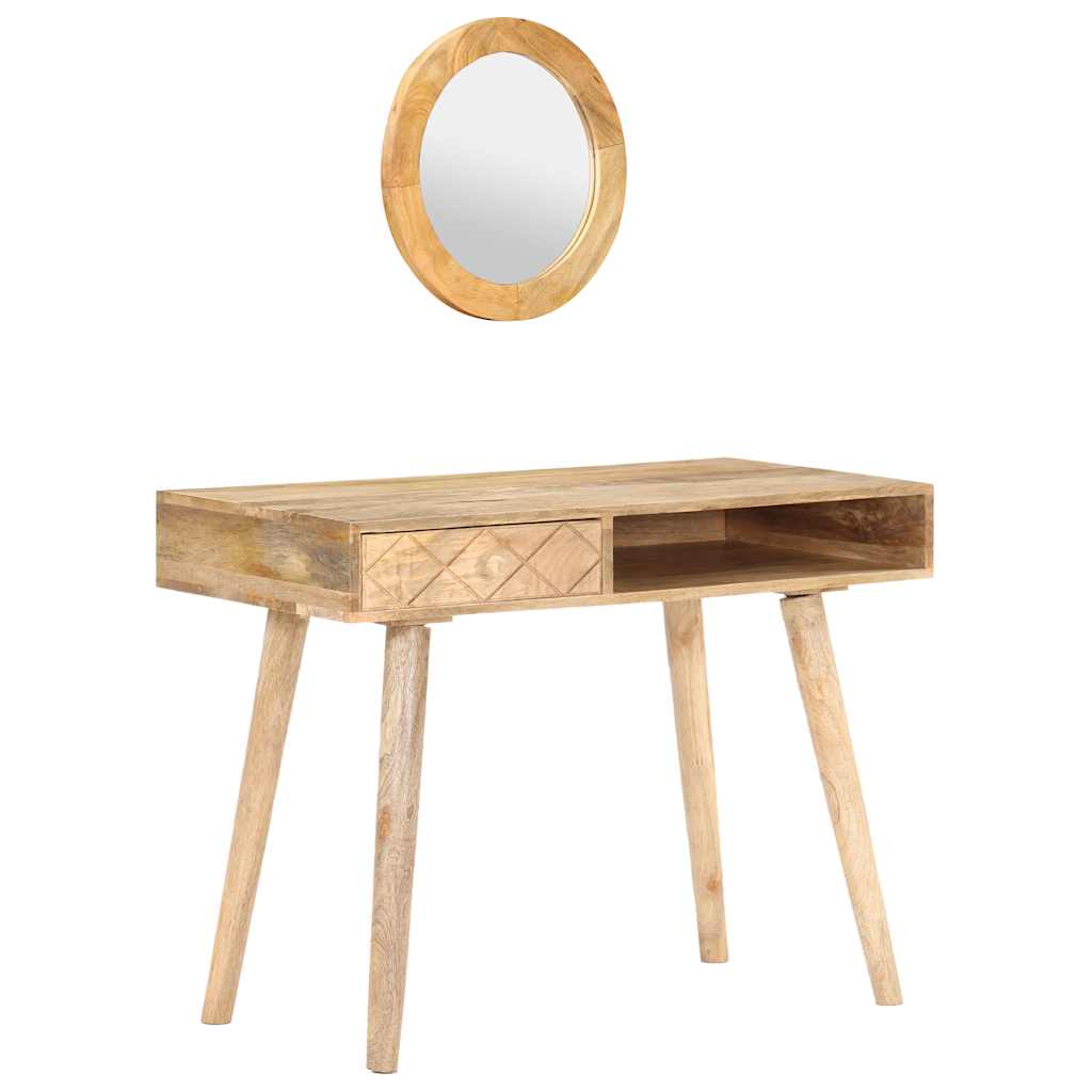 kosmetikbord 100x50x76 cm massivt mangotræ