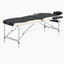 sammenfoldeligt massagebord aluminiumsstel 3 zoner sort beige