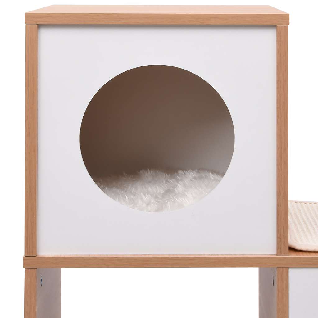 kattehus med kradsemåtte sisal 100 cm