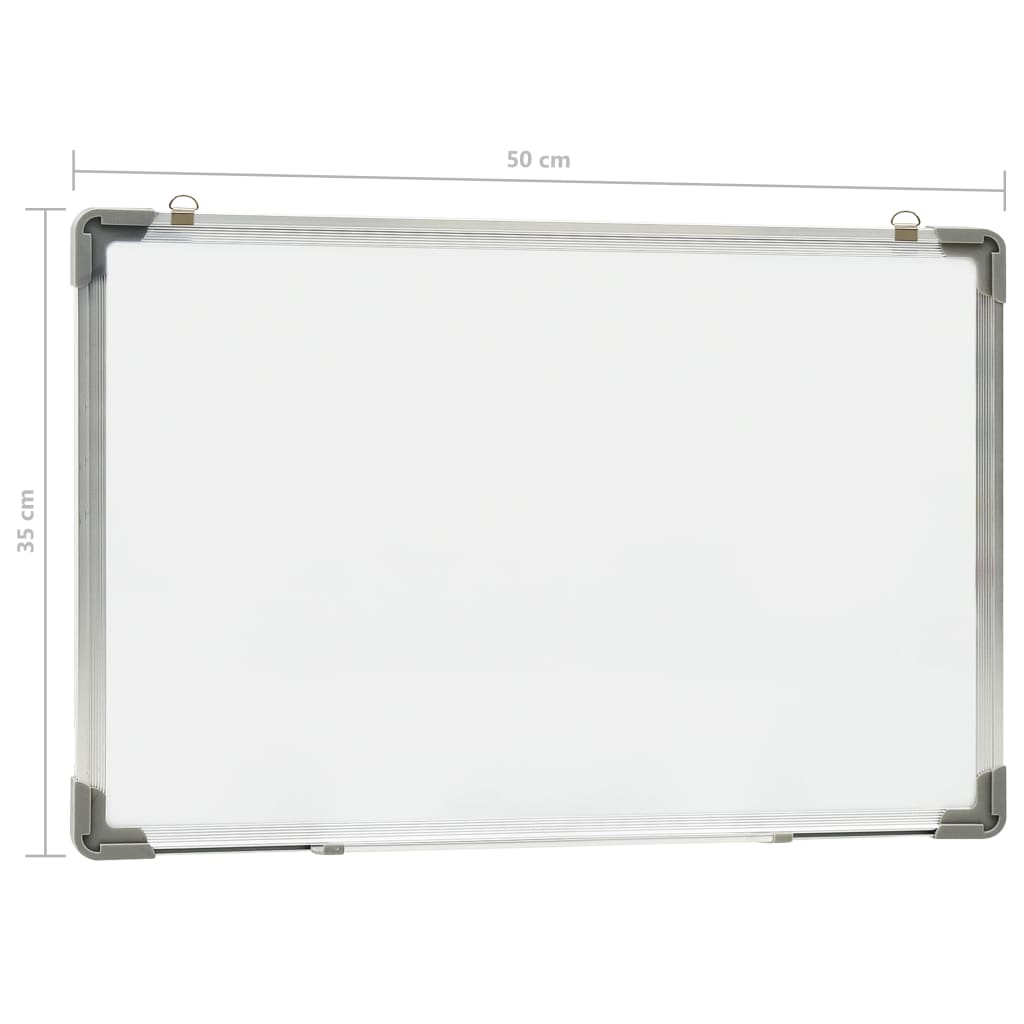 magnetisk whiteboard 50x35 cm stål hvid