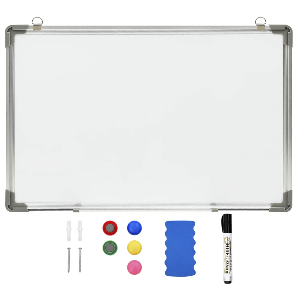 magnetisk whiteboard 60x40 cm stål hvid