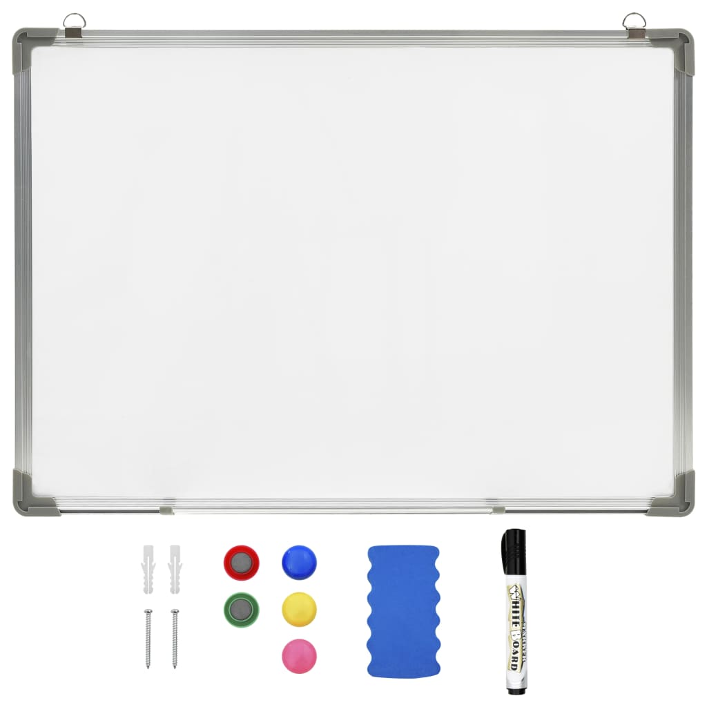 magnetisk whiteboard 70x50 cm stål hvid