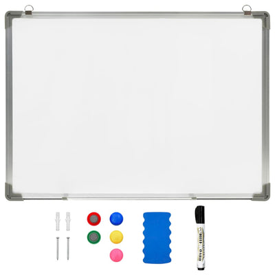 magnetisk whiteboard 70x50 cm stål hvid