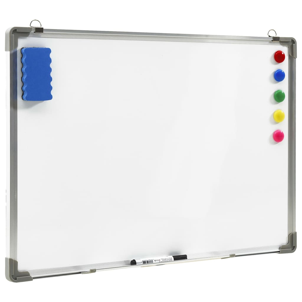 magnetisk whiteboard 70x50 cm stål hvid