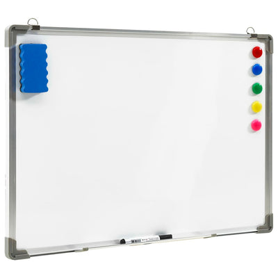 magnetisk whiteboard 70x50 cm stål hvid
