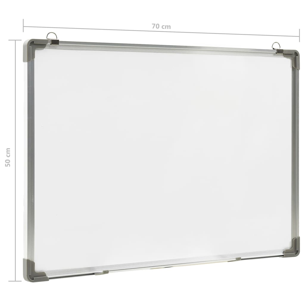 magnetisk whiteboard 70x50 cm stål hvid