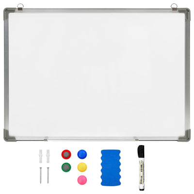 magnetisk whiteboard 90x60 cm stål hvid