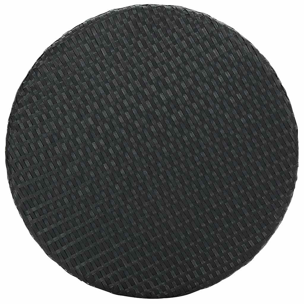 havebord 60,5x106 cm polyrattan sort