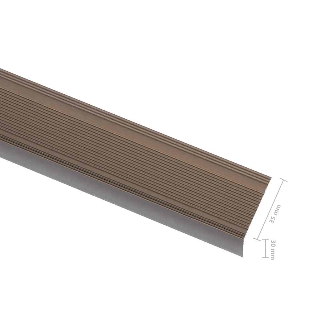 trappelister 15 stk. L-facon 90 cm aluminium brun