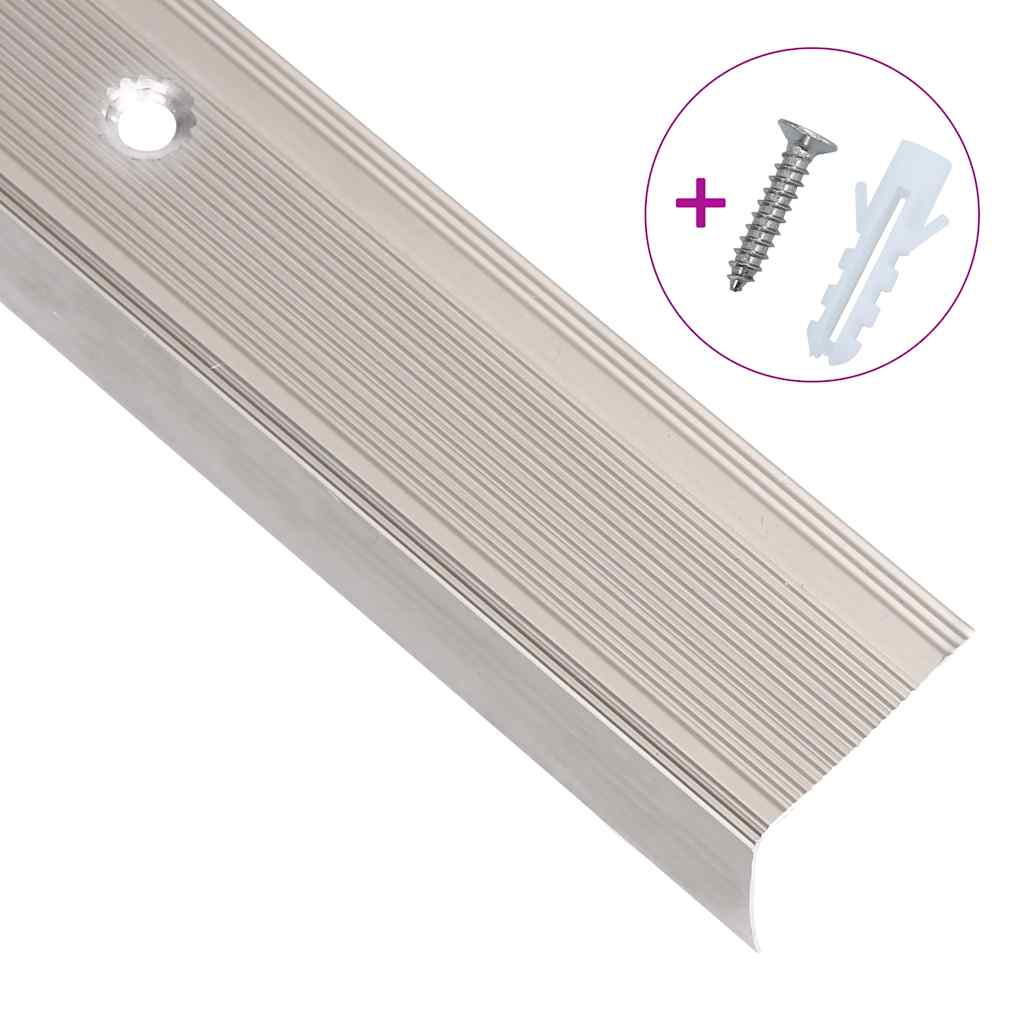 trappelister 5 stk. L-facon 90 cm aluminium champagnefarvet
