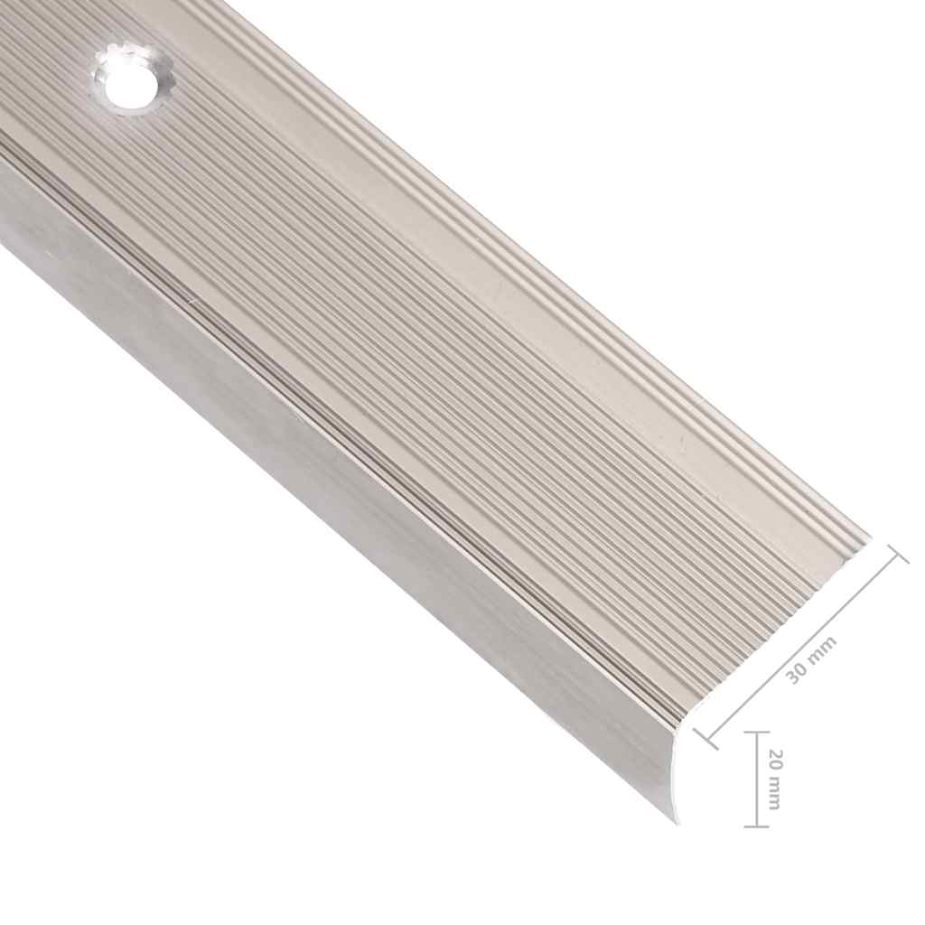 trappelister 5 stk. L-facon 90 cm aluminium champagnefarvet
