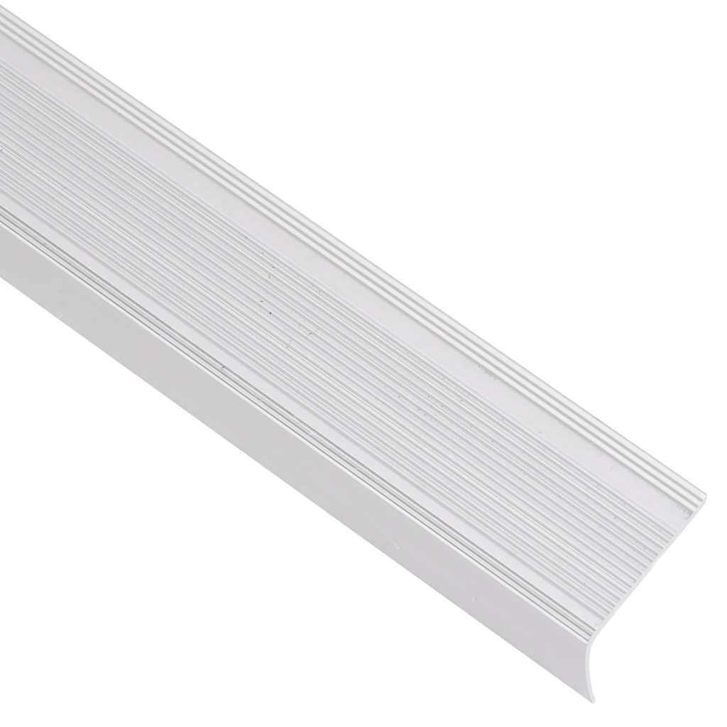 trappelister 5 stk. L-facon 100 cm aluminium sølvfarvet