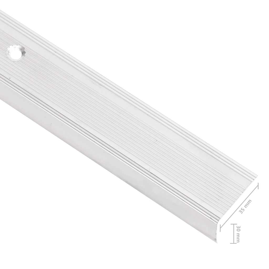 trappelister 5 stk. L-facon 100 cm aluminium sølvfarvet