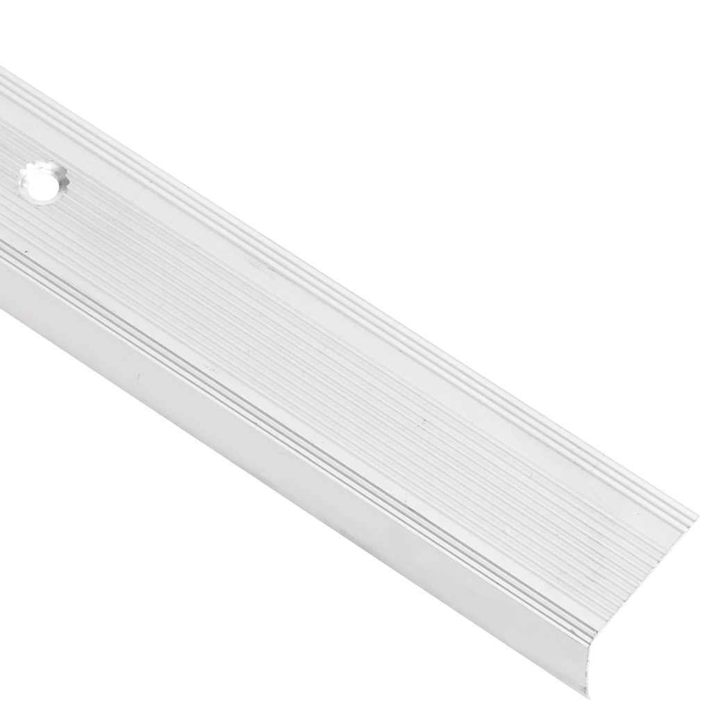 trappelister 15 stk. L-facon 100 cm aluminium sølvfarvet