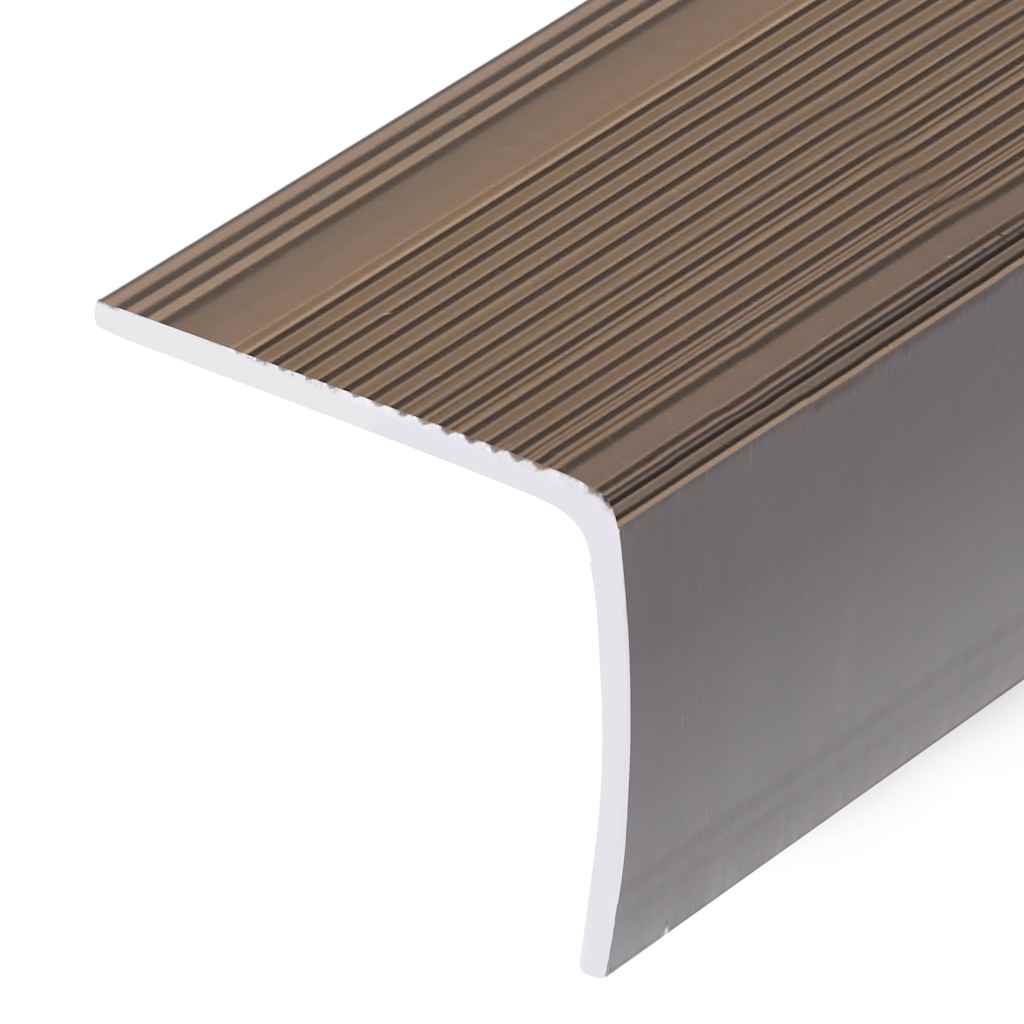 5 stk. trappelister L-facon 100 cm aluminium brun