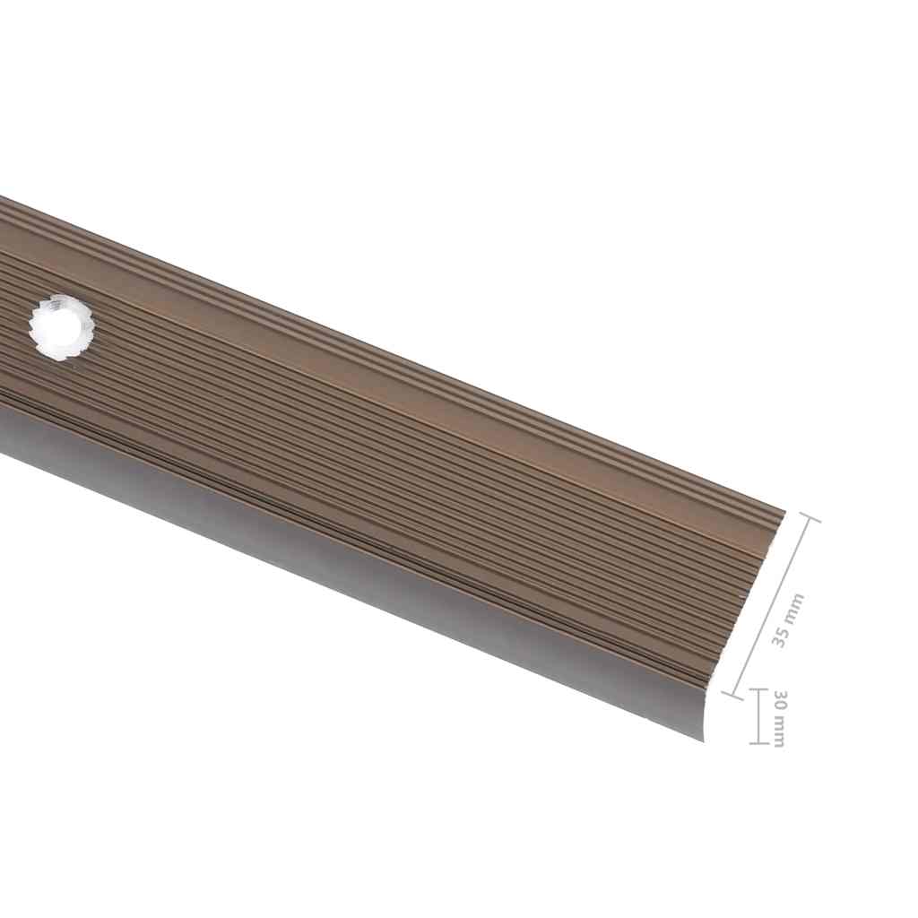 trappelister 15 stk. L-facon 100 cm aluminium brun