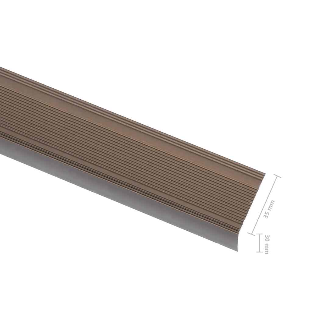 trappelister 15 stk. L-facon 100 cm aluminium brun