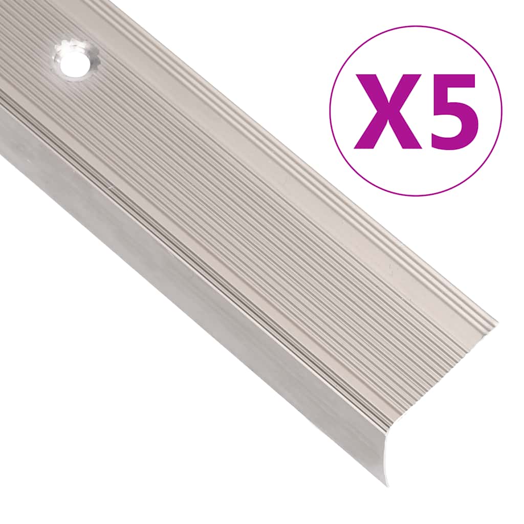 trappelister 5 stk. L-facon 100 cm aluminium champagnefarvet