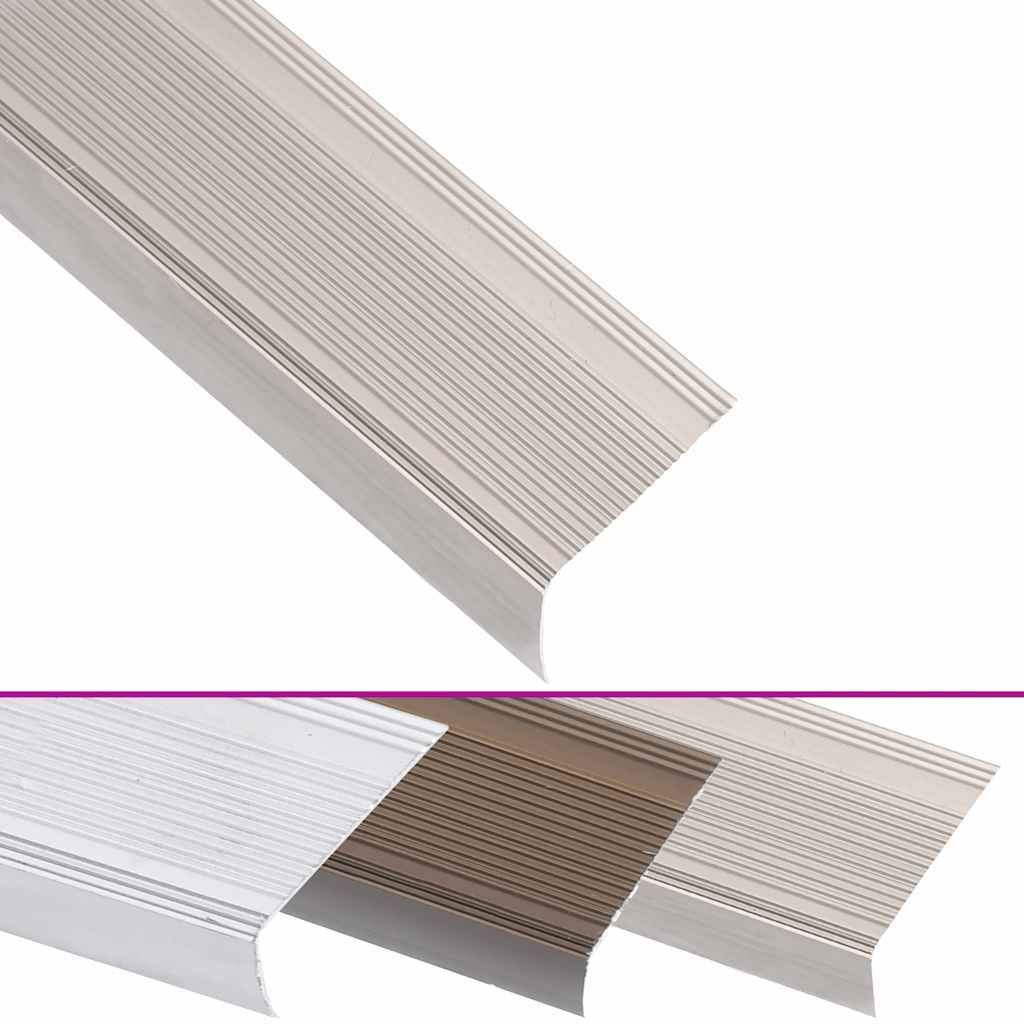 trappelister 5 stk. L-facon 100 cm aluminium champagnefarvet