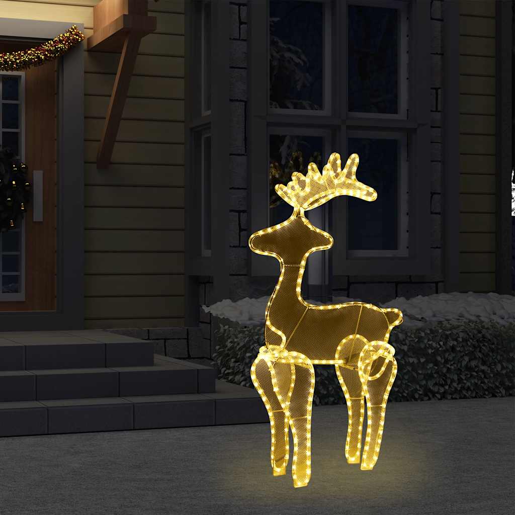 rensdyrdekoration med trådnet 306 LED'er 60x24x89 cm