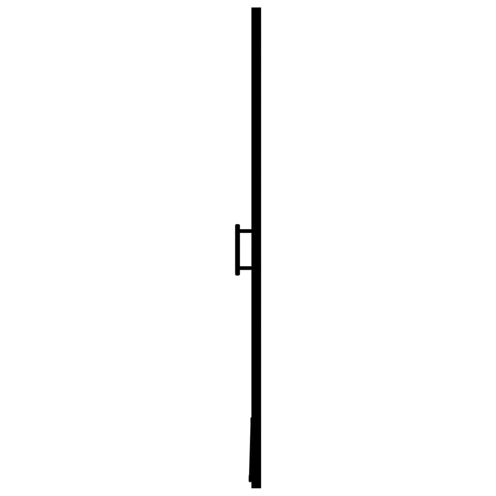 brusedør 100x178 cm hærdet glas sort