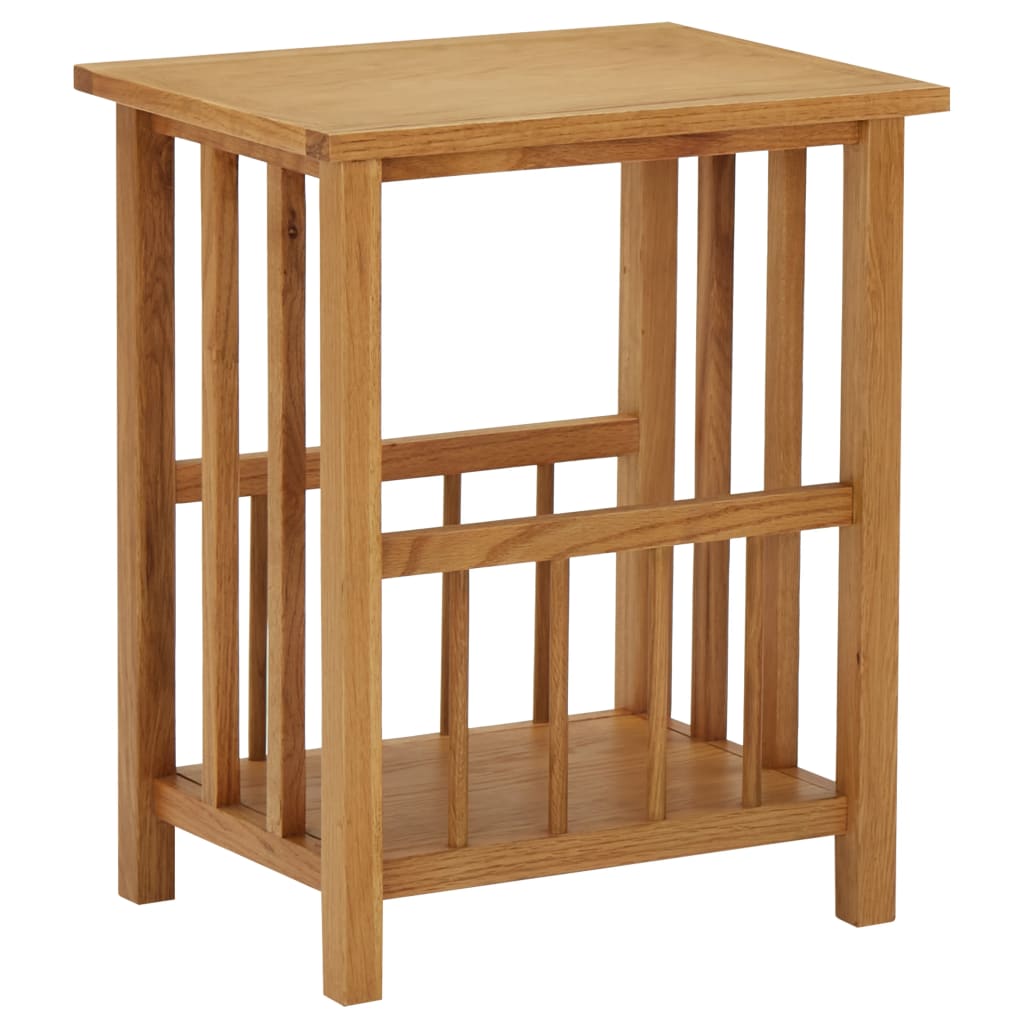magasinstativ 45x35x55 cm massivt egetræ