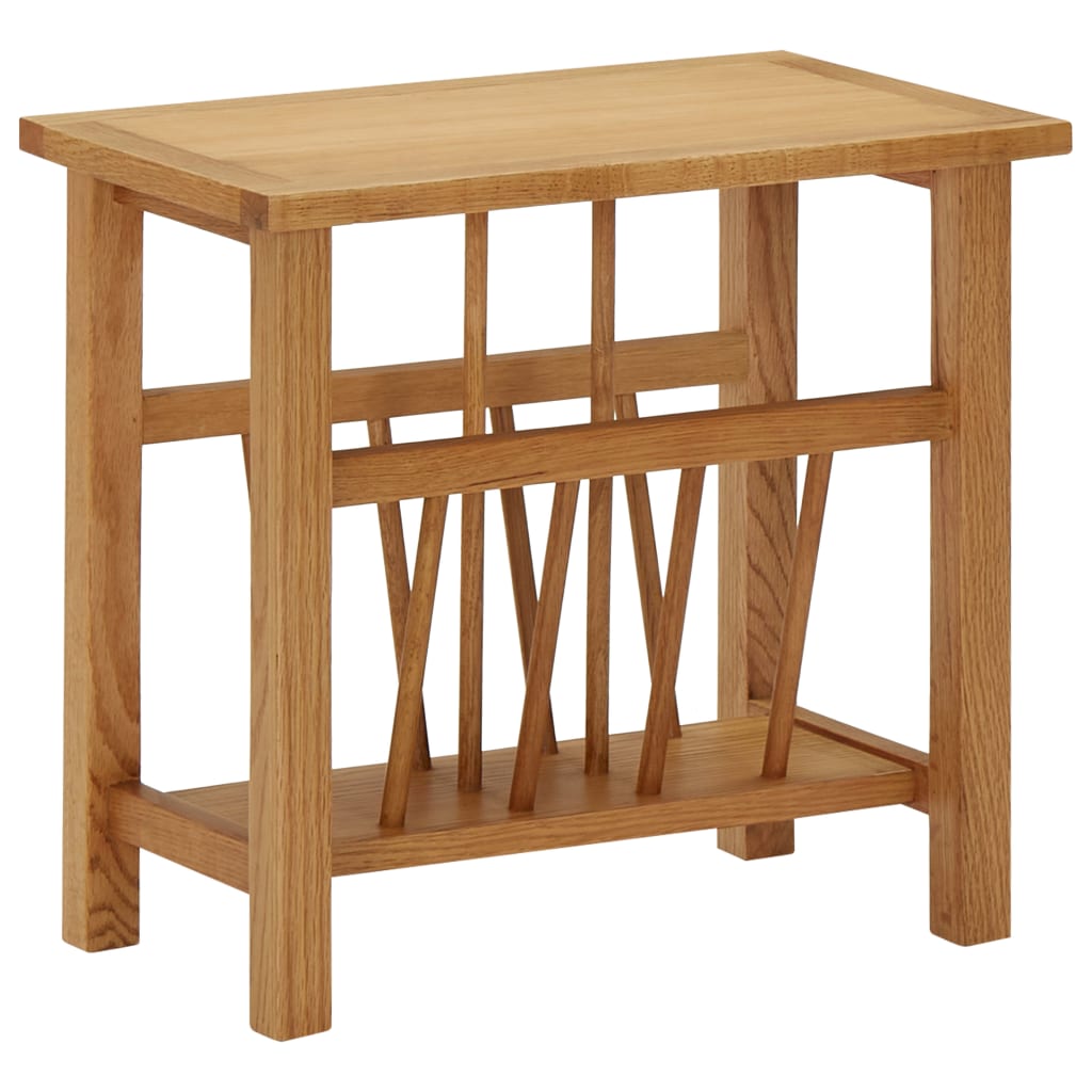 magasinstativ 45x27x42 cm massivt egetræ