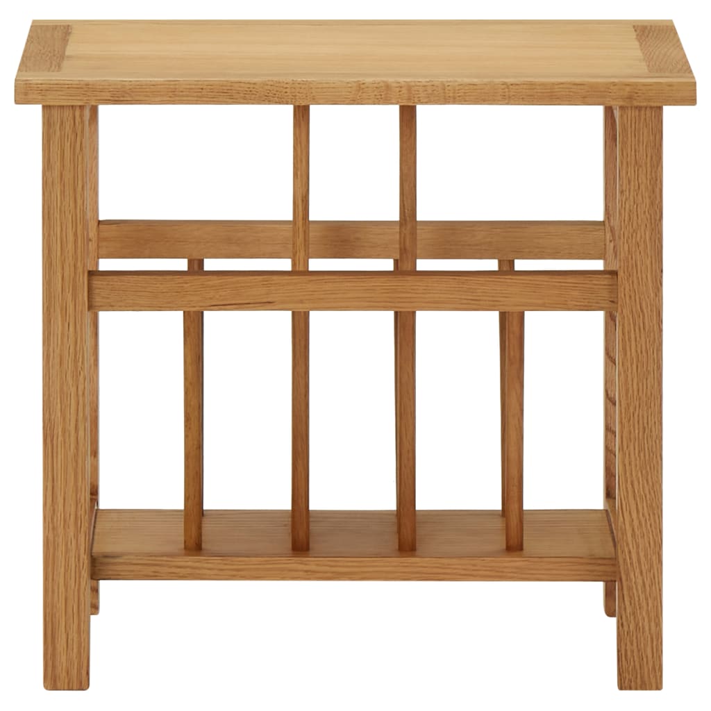magasinstativ 45x27x42 cm massivt egetræ