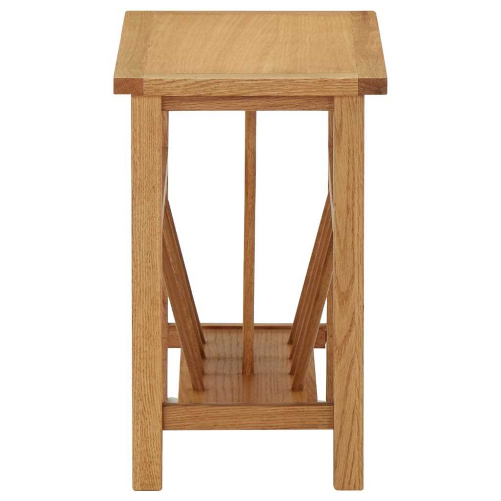 magasinstativ 45x27x42 cm massivt egetræ