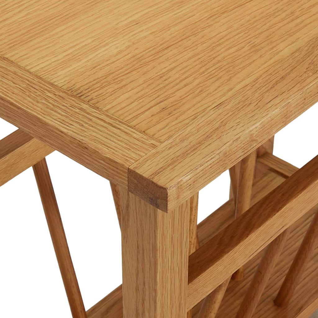 magasinstativ 45x27x42 cm massivt egetræ