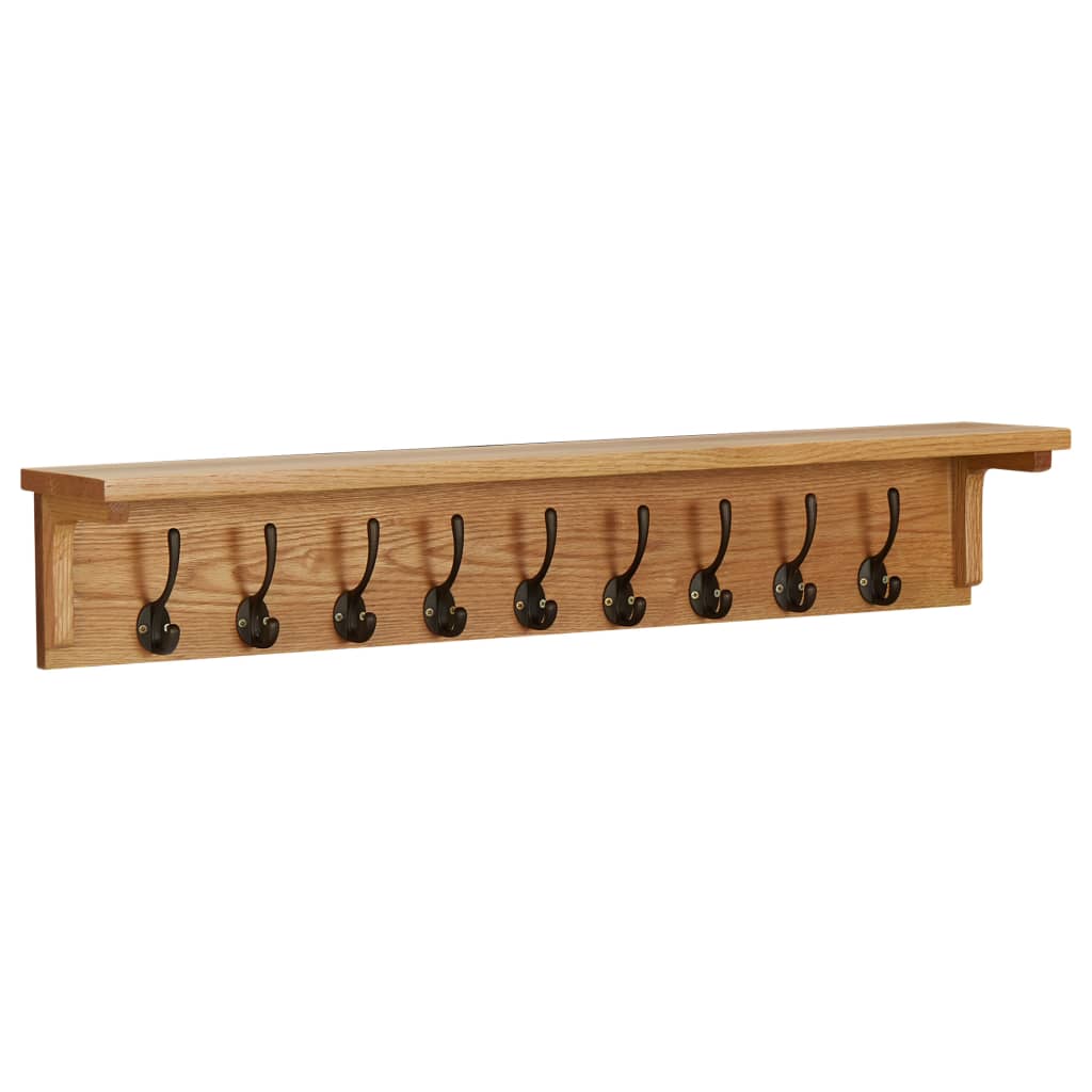 knagerække 90x16x16 cm massivt egetræ
