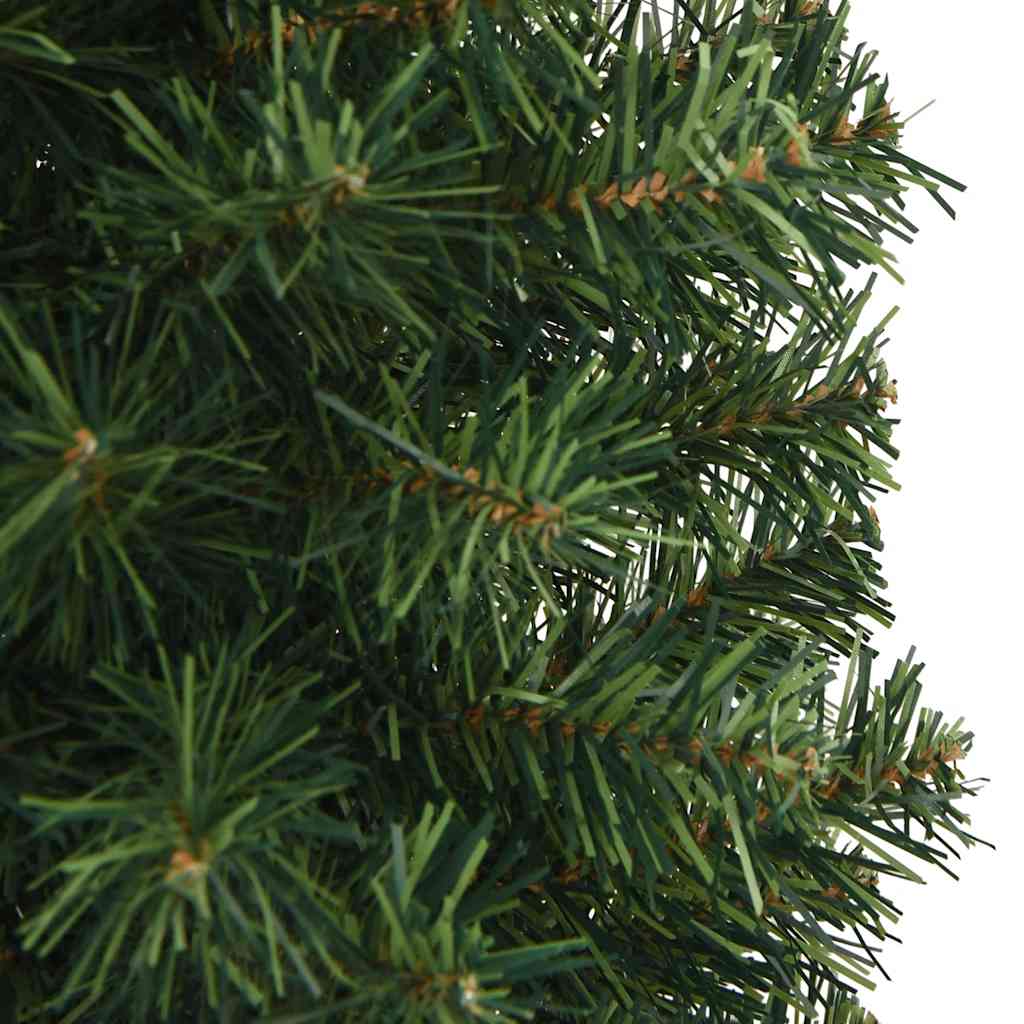 smalt kunstigt juletræ med juletræsfod 150 cm PVC grøn