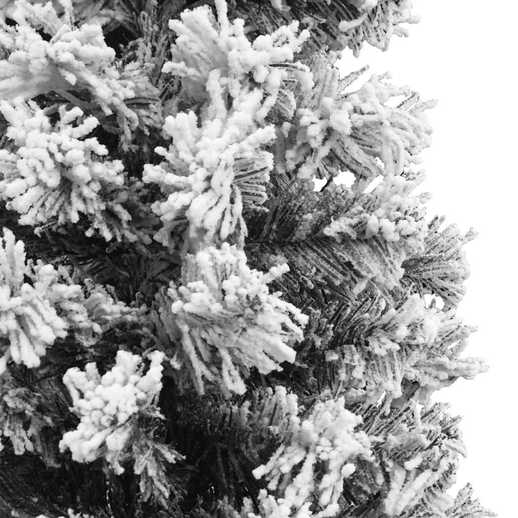 smalt kunstigt juletræ med sne 150 cm PVC grøn