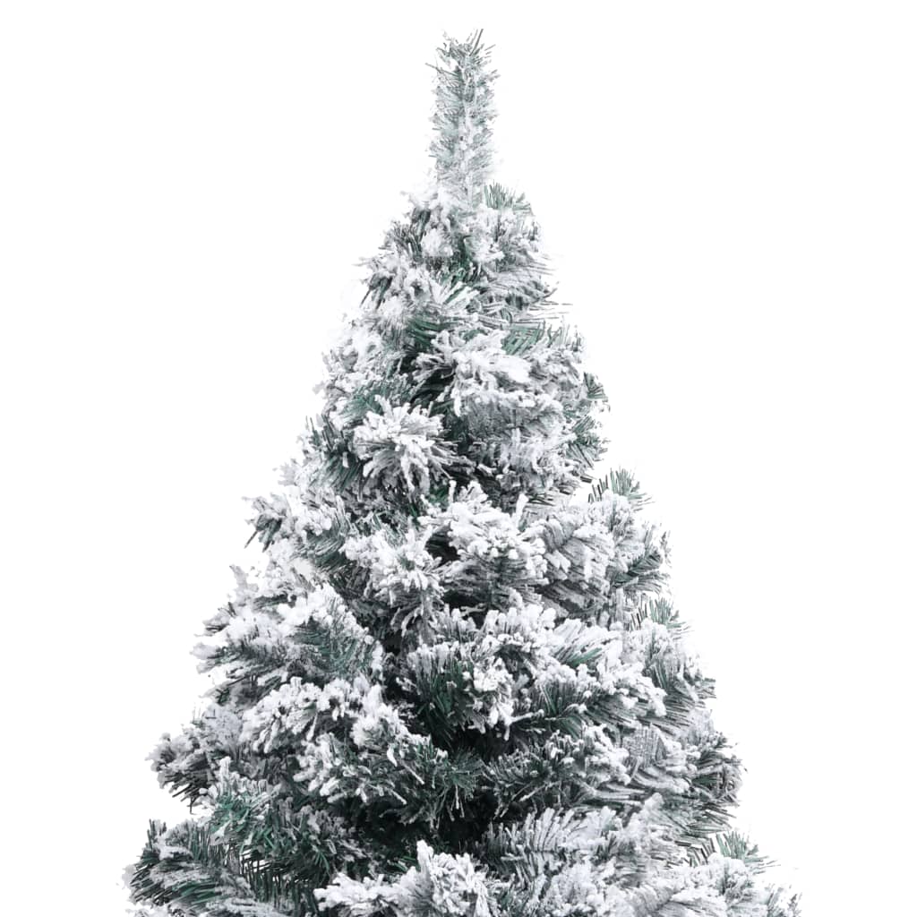 kunstigt juletræ med sne 150 cm PVC grøn