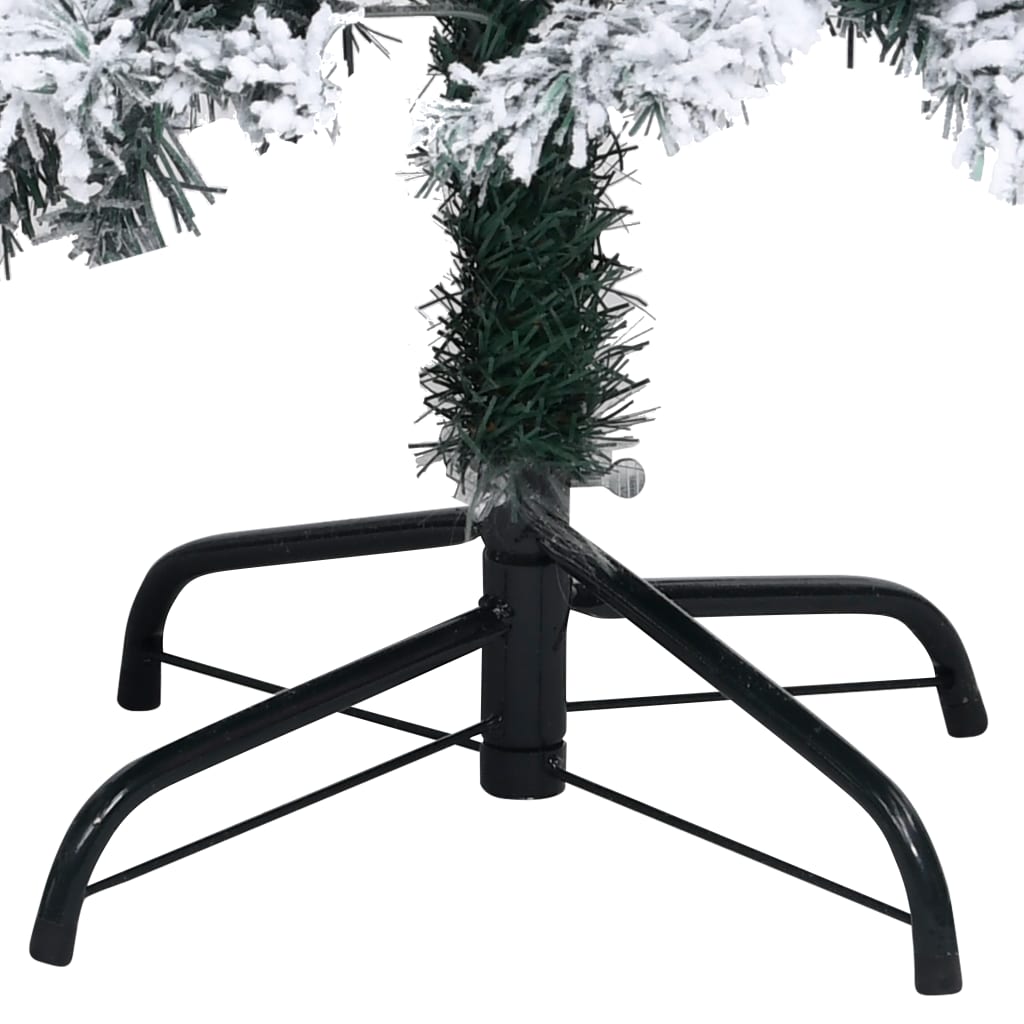 kunstigt juletræ med sne 150 cm PVC grøn