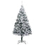 kunstigt juletræ med sne 180 cm PVC grøn