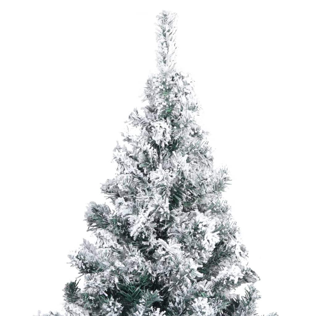 kunstigt juletræ med sne 180 cm PVC grøn