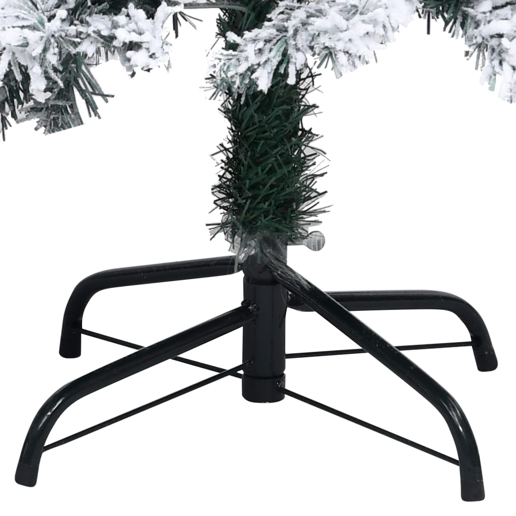 kunstigt juletræ med sne 210 cm PVC grøn