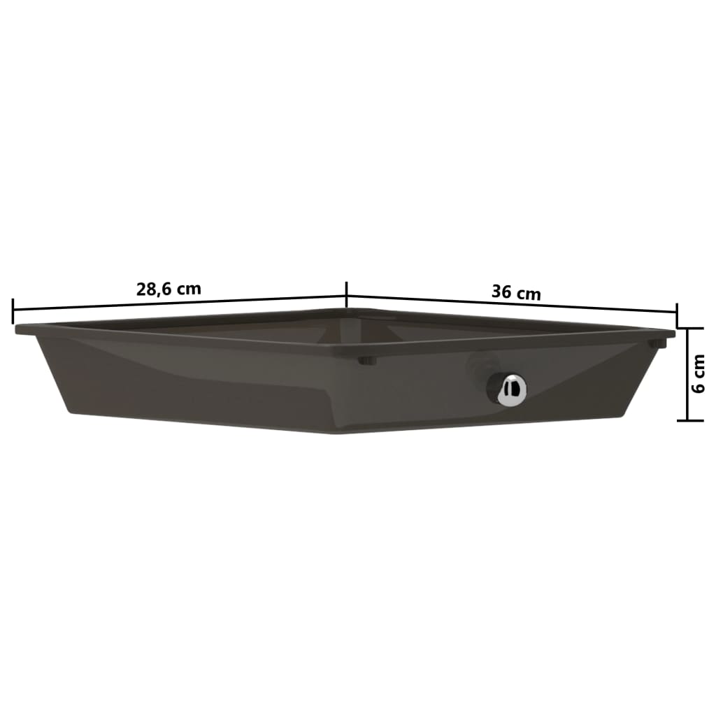 rullebord XXL med 15 skuffer plastik sort