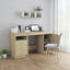 skrivebord 140x50x76 cm konstrueret træ sonoma-eg