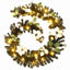 juleguirlande med LED-lys 2,7 m PVC sort