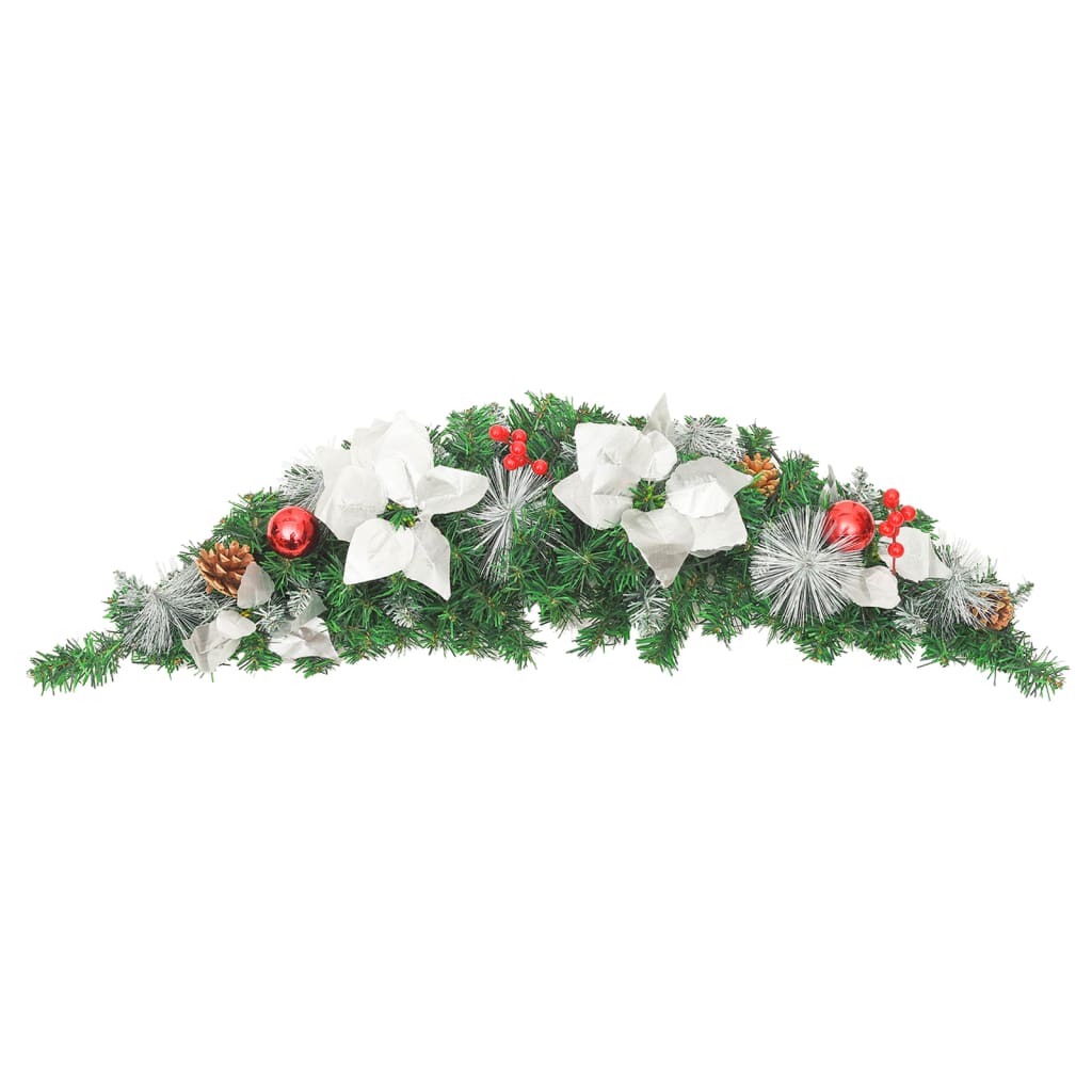 julebue med LED-lys grøn 90 cm PVC