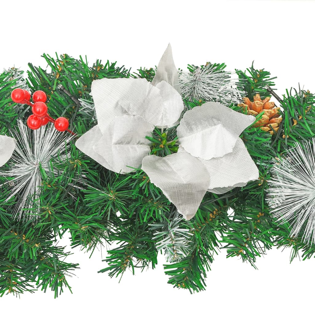 julebue med LED-lys grøn 90 cm PVC