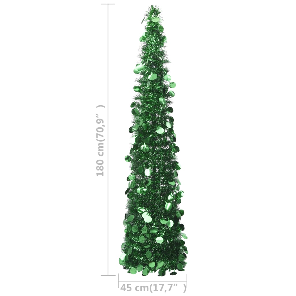 kunstigt pop op-juletræ 180 cm PET grøn